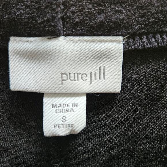 J. Jill PureJill Crushed Velvet Black Velour Pull On Mid Rise Pants Small Petite - Picture 8 of 9